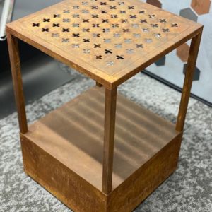 創作板金屋オーダーメイド・アイアン２段ラック・大（ヴィンテージ仕上げ）