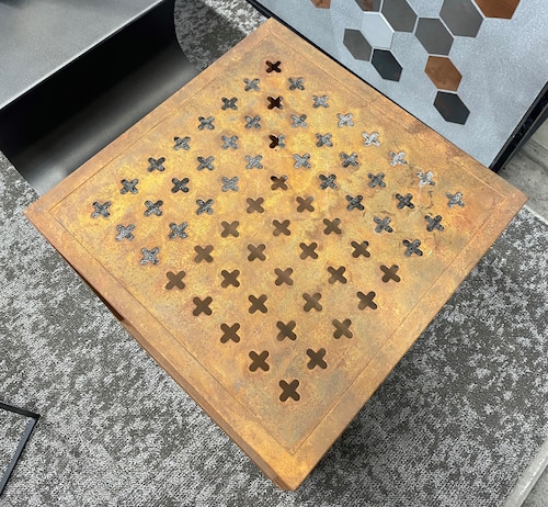 2shelves_ironrack_small_3 創作板金屋オーダーメイド・アイアン2段ラック・小(ヴィンテージ仕上げ)